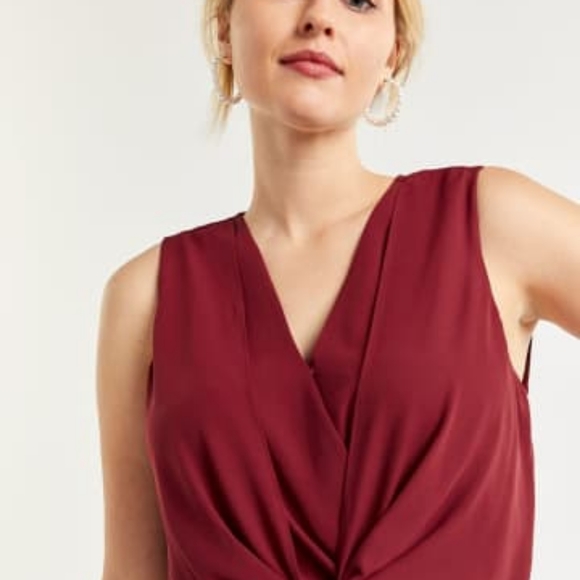 Double Wrap Dress with Front Tie - Picture 3 of 6